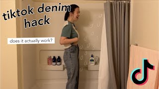 Trying the TikTok Showering in Jeans Hack - Does i