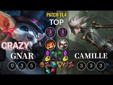 RW Crazy Gnar vs Camille Top - KR Patch 11.4