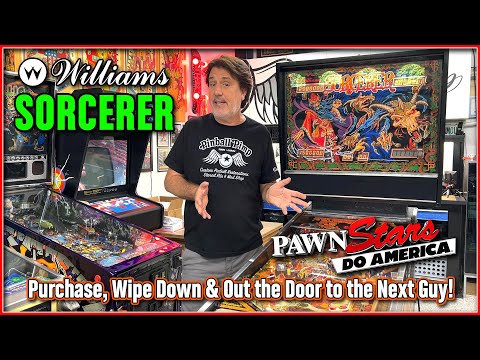 Williams SORCERER Pinball Machine - PAWN STARS DO AMERICA - Purchase - Wipe Down - Out the Door!