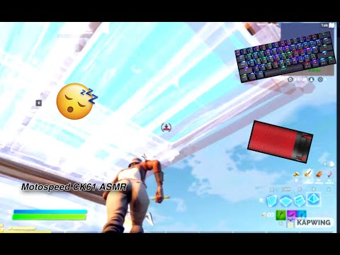 MotoSpeed CK61Red Switch Fortnite ASMR😴  Smooth 4K 120 FPS 😍