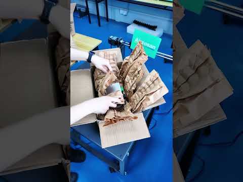 ماذا تفعل بالنفايات؟ جرب آلة تقطيع الكرتون. مواد تغليف المنتجات بنفسك، وفر التكاليف