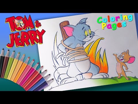 Tom and Jerry Coloring Book #ForKids Jerry caught Tom #ColoringPages for Children Video