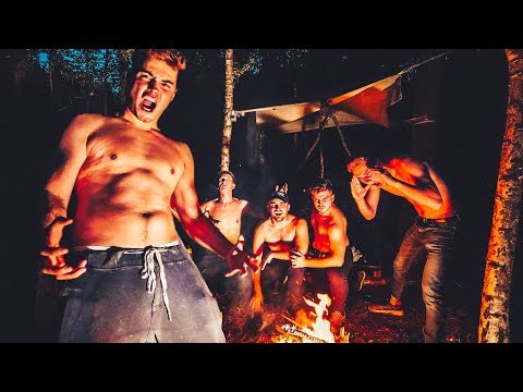 24H IN THE FOREST! ​​🔥 *during a downpour*