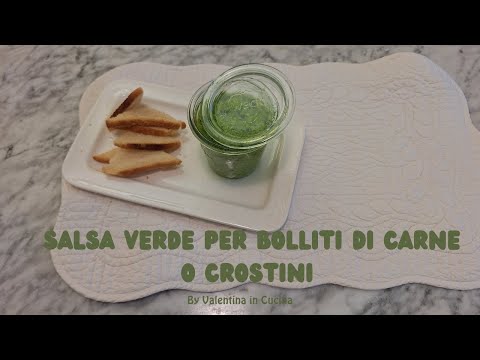 Come preparare la salsa verde  - salsa classica per bolliti o crostini tartine .