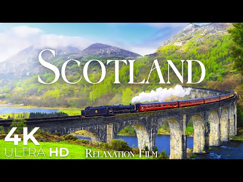 Scotland 4K • Brave Highlands Relaxation Film with Instrumental Harmony | 4K Ultra HD