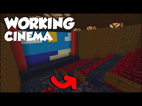 Minecraft: How to make a Working Cinema! [easy]