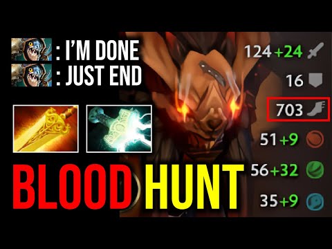 BLOOD HUNT..!! Imba 700+ Move Speed Bloodseeker Counter Slark 7.24 | Dota 2