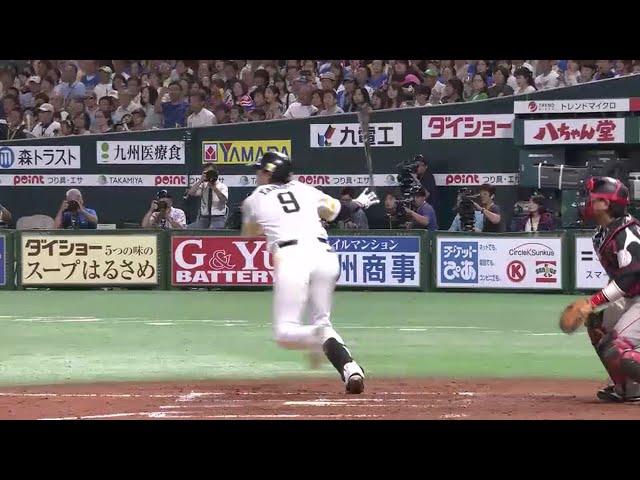 【7回裏】ホークス・柳田 タイムリー2ベースで11点目を奪う!! 2016/8/26 H-M