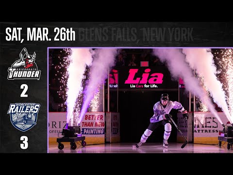 3/26/22 Worcester Railers 3 - Adirondack Thunder 2 (OT)
