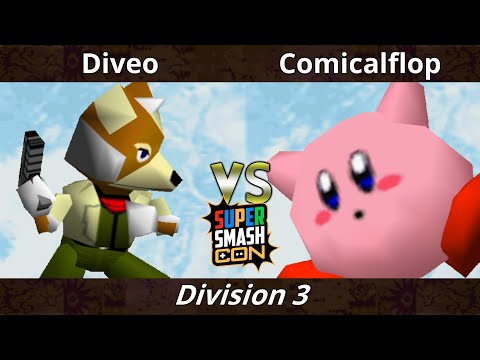 SSC 2022 Division 3 - Comicalflop (Kirby) Vs. Diveo (Fox) SSB64 Smash Bros Tournament