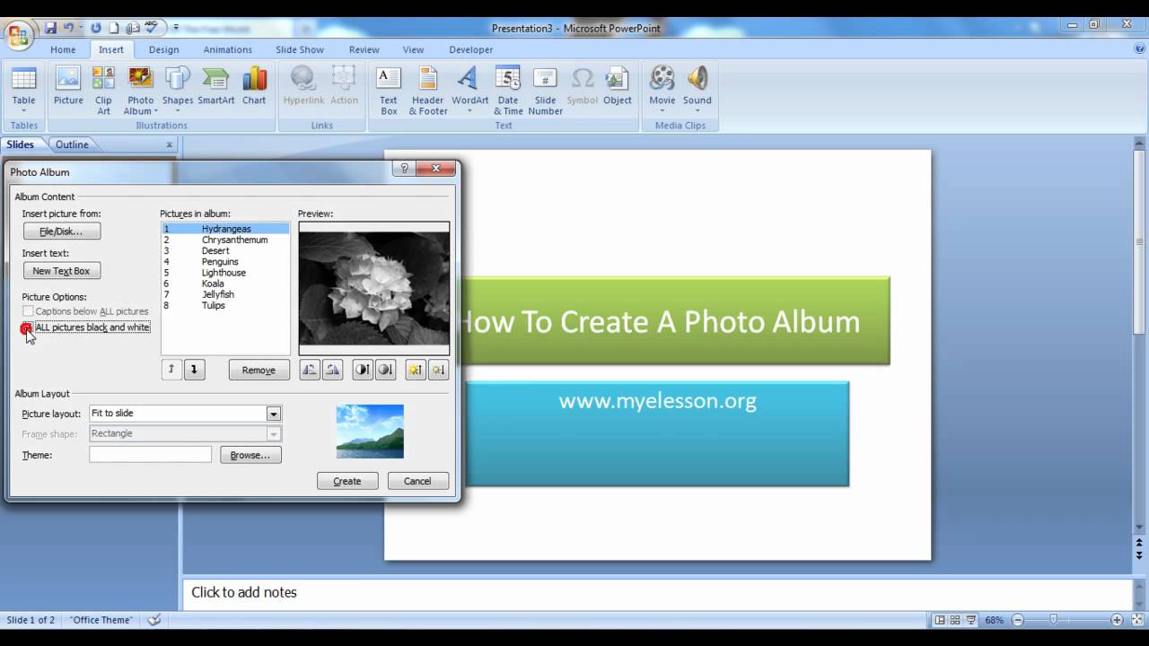 Create A Photo Album in PowerPoint