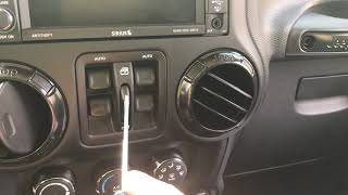 2017 JEEP Wrangler - Removing Power Windows Switches From Dash