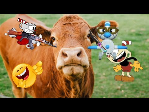 how to easily kill stupid cow in cuphead dlc (Sheriff Winchester)