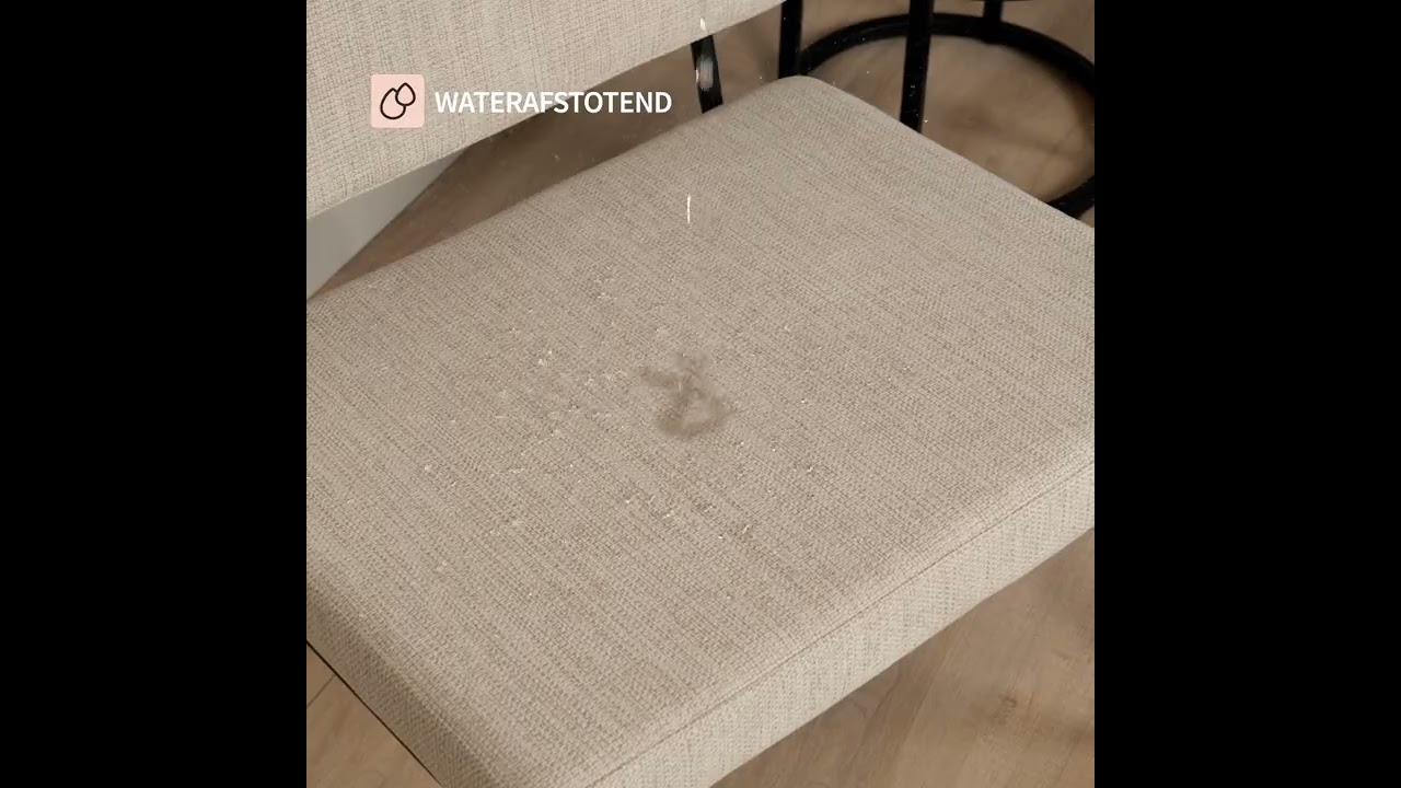 Scandinavische fauteuil Espen beige gerecyclede stof