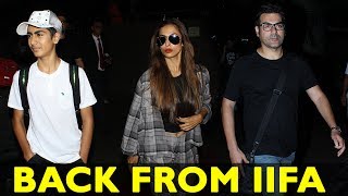 Arbaaz Khan With Ex Wife Malaika Arora Khan And Son Back From IIFA 2017