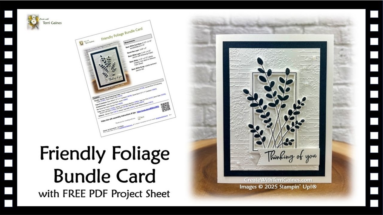 Friendly Foliage Bundle Card Tutorial with FREE PDF Project Sheet