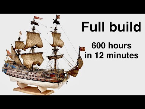 Time Lapse: San Felipe Wooden Model Ship | Complete Step-by-Step Construction from Keel to Sails