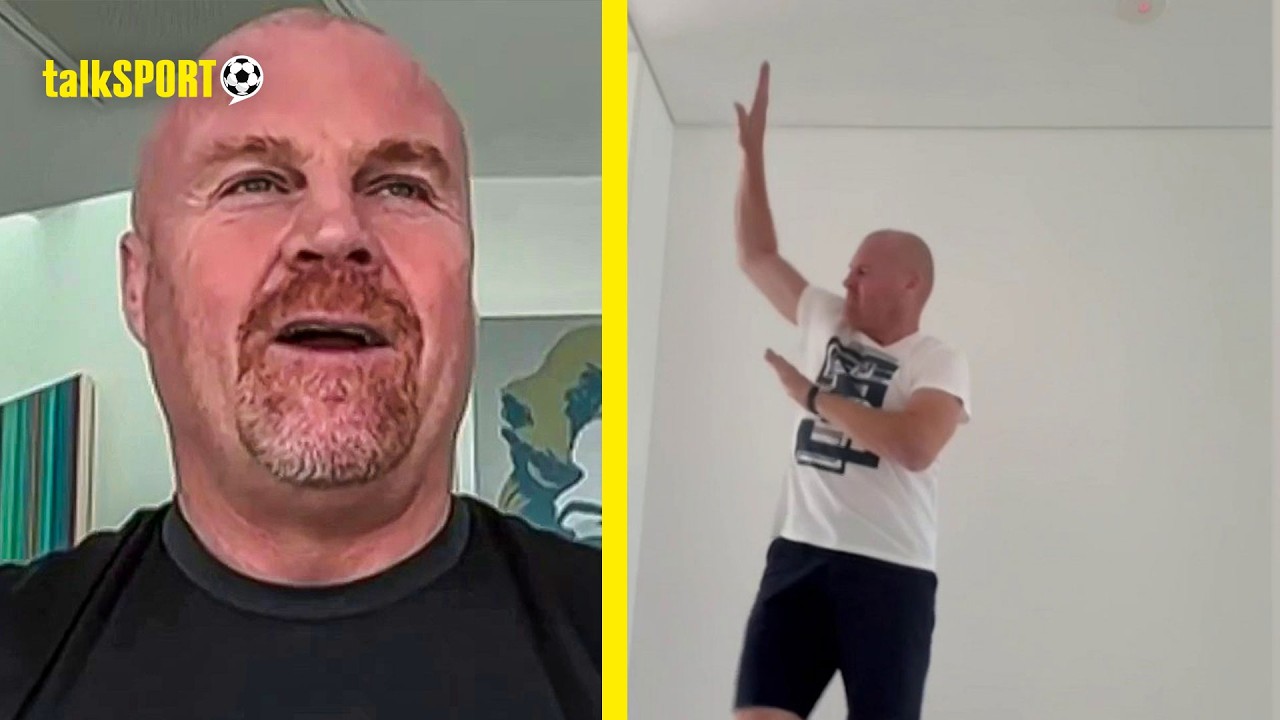 "LIGHTHEARTED FUN!" Sean Dyche REACTS to his funny VIRAL Tik-Tok dance!