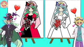 キュアエクレールは俺の嫁！！キュアエクレールのことが大大大大大好きなジェット先輩vsニジーのぬりえ対決！！ウェディングドレス姿のキュアエクレールと結婚するのは誰！？名探偵プリキュア