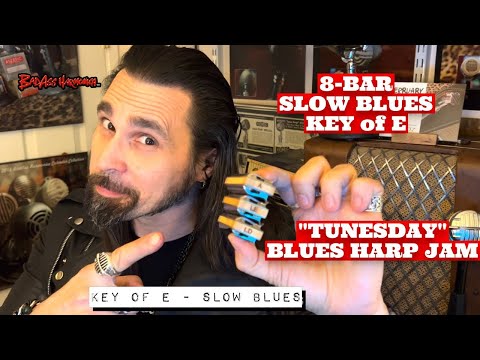 How To Not Suck with a Slow 8-Bar Blues - Blues Harmonica Jam  -  Blues Harp Licks  - Tunesday 84