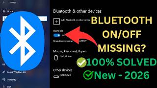 Bluetooth On Off Button Is Missing In Windows 10 || Bluetooth not work