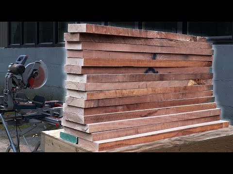 Hackklotz - 200 lbs, massives Walnussholz, Erbstückbauweise