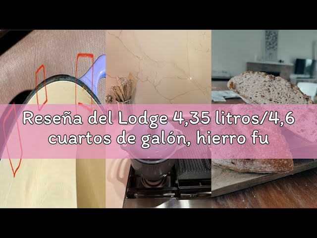 Vídeo relacionado con Lodge 4,35 litros/4,6 cuartos de galón, hierro fundido/porcelana esmaltada, horno holandés/cacerola, color azul