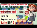 How To Payment Entry In Tally ERP 9 टैली ERP 9 में PAYMENT एंट्री कर�