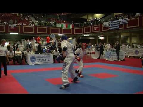 Ricardo Albanese v Brandon Ballou WAKO Junior and Cadet World Championships 2016