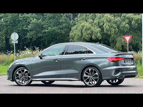 Audi NEW A3 S-Line 2021 in 4K Daytona grey 19 inch 5-spoke-Edge Allows Walk Around & Detail inside