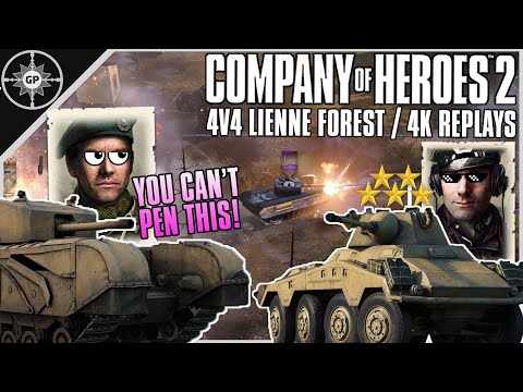 Vet 5 Puma Returns! | 4v4 Lienne Forest | 4K CoH2 Casts #55