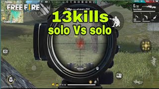 13kills solo Vs solo BOOYAH!(freefire) gameplay Beast Gamerz