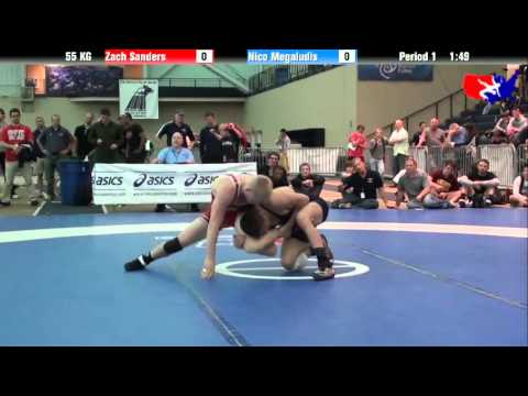 Zach Sanders vs. Nico Megaludis at 2013 ASICS University Nationals - FS