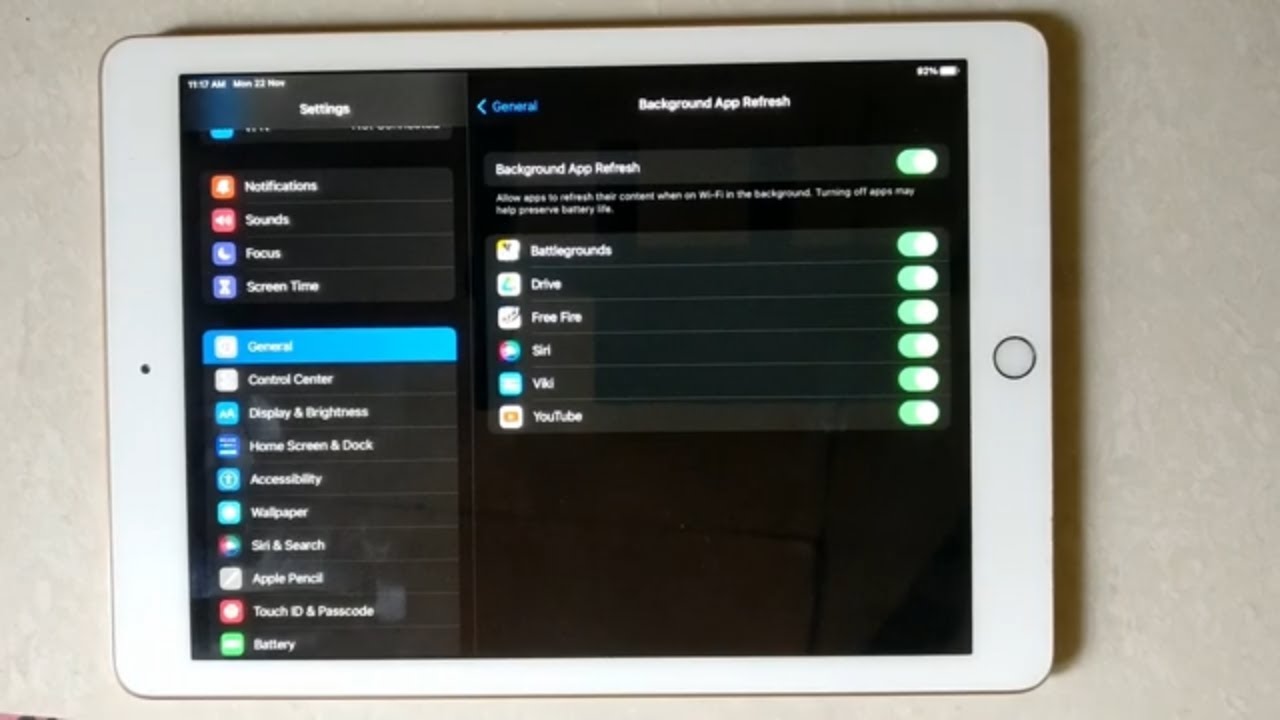 How To Turn Off Background App Refresh On iPad