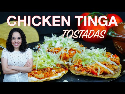 Delicious CHICKEN TINGA recipe | Chicken Tinga TOSTADAS