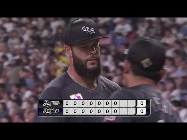 【7回裏】流石のピッチング!! マリーンズ・カイケル 7回5奪三振無失点の好投を見せる!!  2024年8月23日 オリックス・バファローズ 対 千葉ロッテマリーンズ