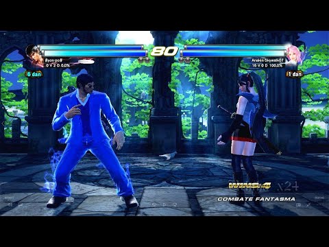 06 Miku Hatsune Black ( Alisa ) y Julia vs Law y Slim Bob - Tekken Tag 2 ( Uchiha x24 ) GamePlay