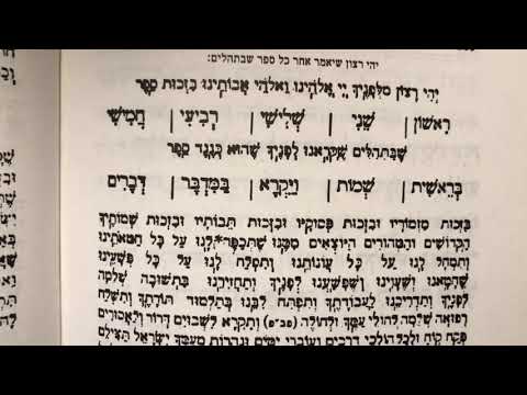 Yehi Ratzon said after reading Tehillim on the weekday יהי רצון אחרי אמירת תהלים