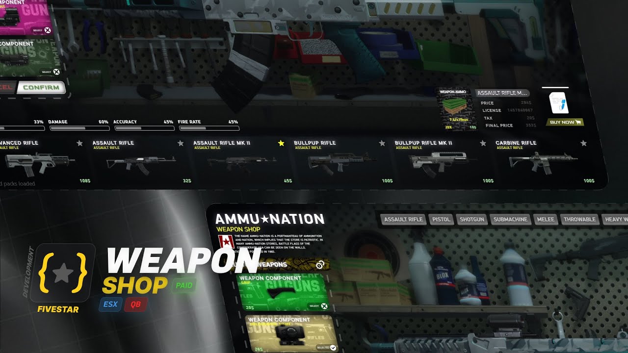 FiveStar-WeaponShop [ESX, QB] thumbnail 2