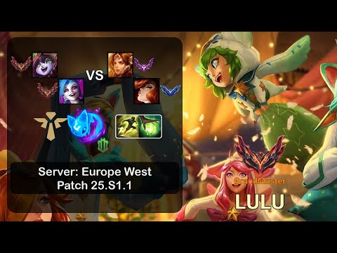 Lulu Support + Jinx vs Leona + Miss Fortune - EUW GrandMaster - Patch 25.S1.1