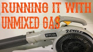 What Happens When You Run Straight, Unmixed Gas in a 2-Stroke, 2-Cycle Engine