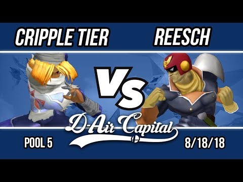 D-Air Capital 8 - Cripple Tier (Sheik,Link) Vs. Reesch (Cpt.Falcon) - Pool 5