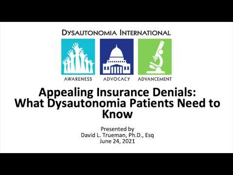 , title : 'Appealing Insurance Denials -What Dysautonomia Patients Need to Know'