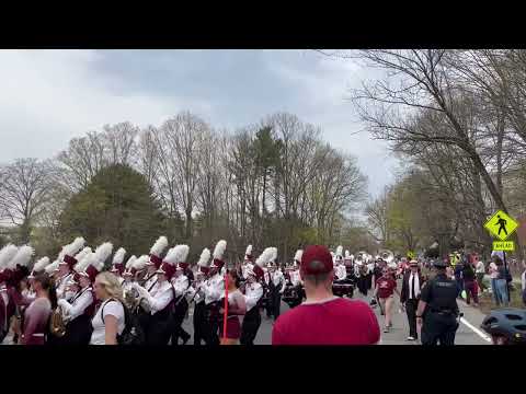 250th Anniversary of the start of the American Revolution -  U Mass Marching Band Concord Parade end