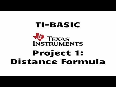 TI Basic Programming #1 - Distance Formula