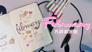 February Bullet Journal Set Up 💌 Love Letter Theme 💌 Plan with Me