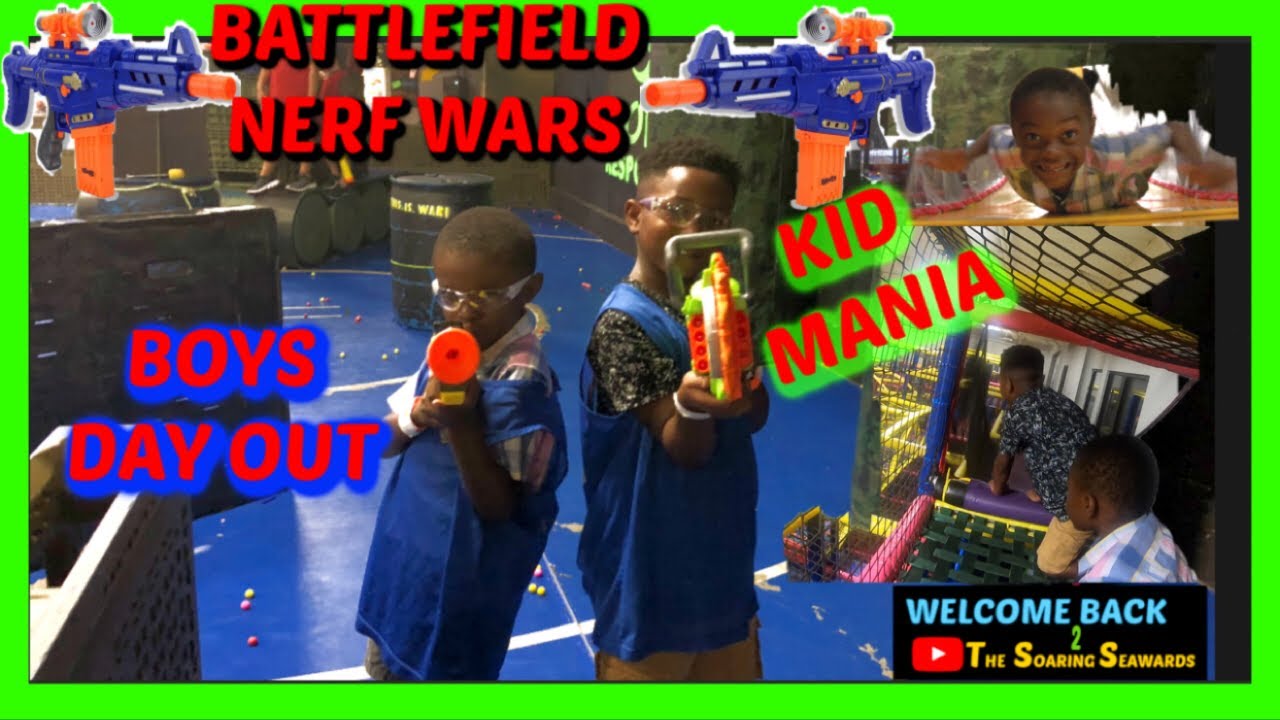 NERF GUN WAR| BATTLEFIELD NERF WARS| KID MANIA |BOYS DAY OUT GoPro Hero 7