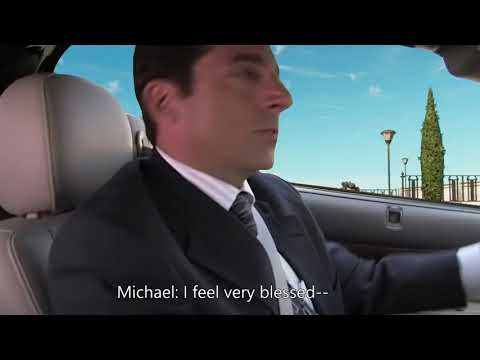 Michael Scott inside a video game