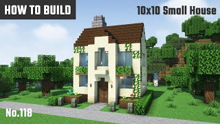 マイクラ建築：森の中の小さな洋館の作り方。10x10ブロックで簡単に。No.118【Minecraft】