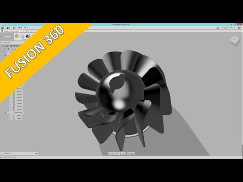 Userwish Fan impeller Autodesk Fusion 360 Training Part Design